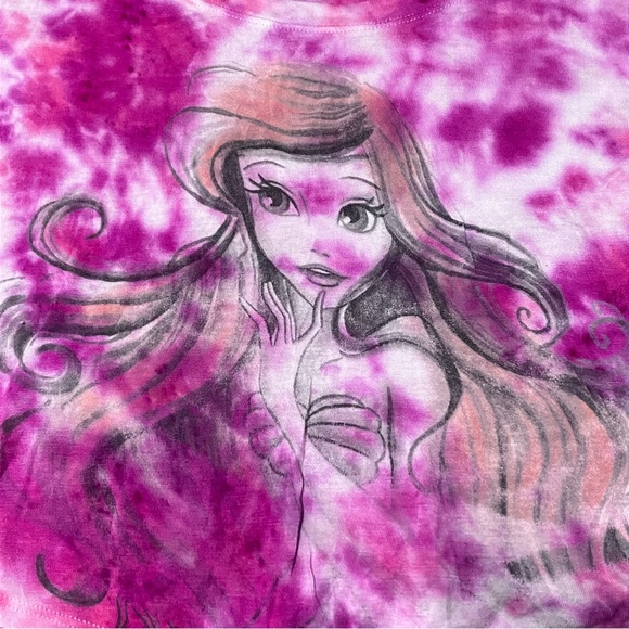 Disney Little Mermaid Ariel Tie Dye Crop Top - Picture 5 of 8